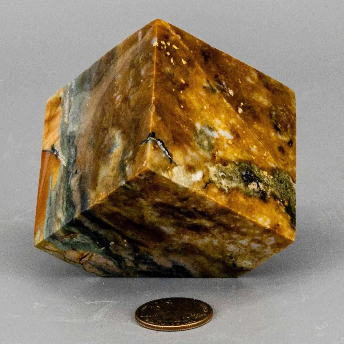 Ocean Jasper Crystal Cut Corner Cube Polished 514g