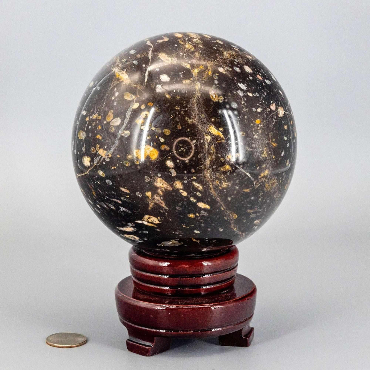 Ocean Jasper Crystal Sphere Heart Chakra Joy Stone