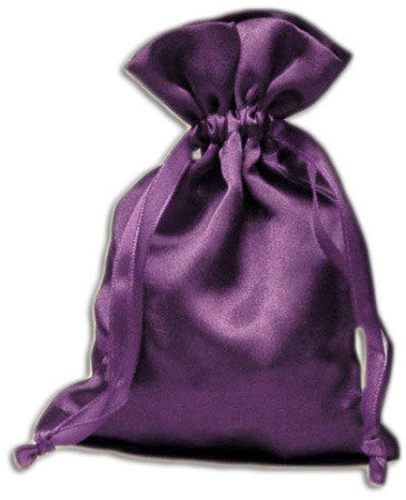 Purple Satin Pouch