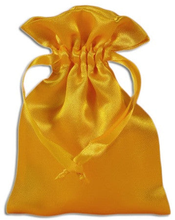 Yellow Satin Pouch