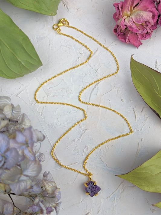 Raw Amethyst Necklace