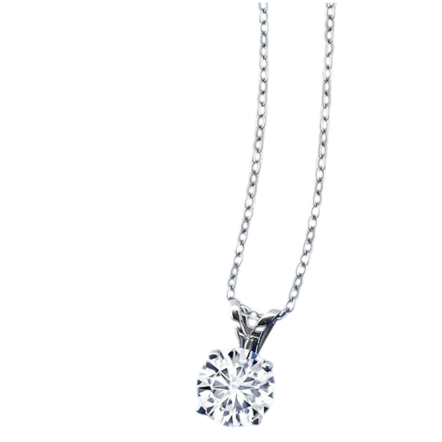 1.00 CTW Lab-Grown Round Diamond Solitaire Pendant in Solid 14K Gold – F Color, VS Clarity, AGI Certified