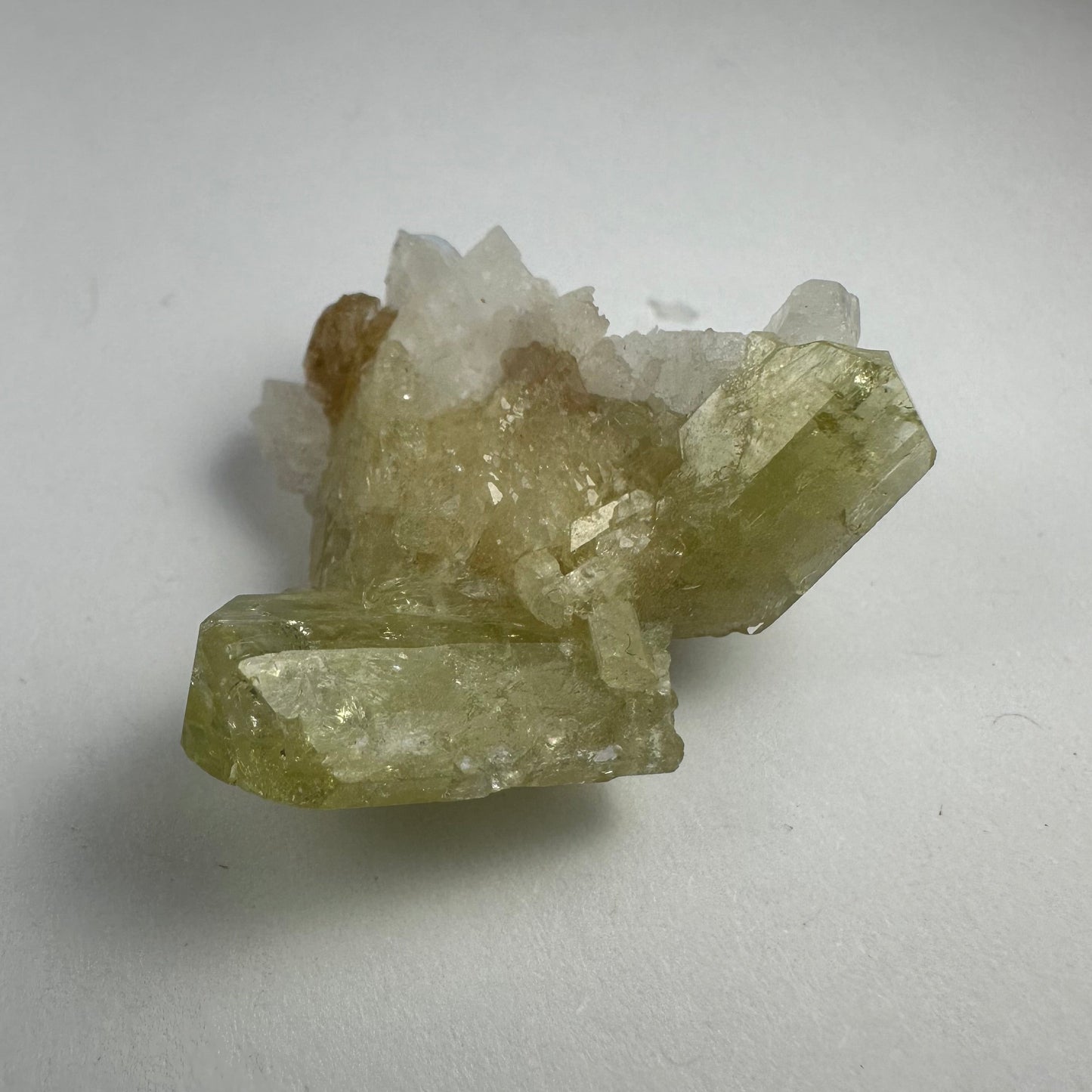 Brazilianite on Albite