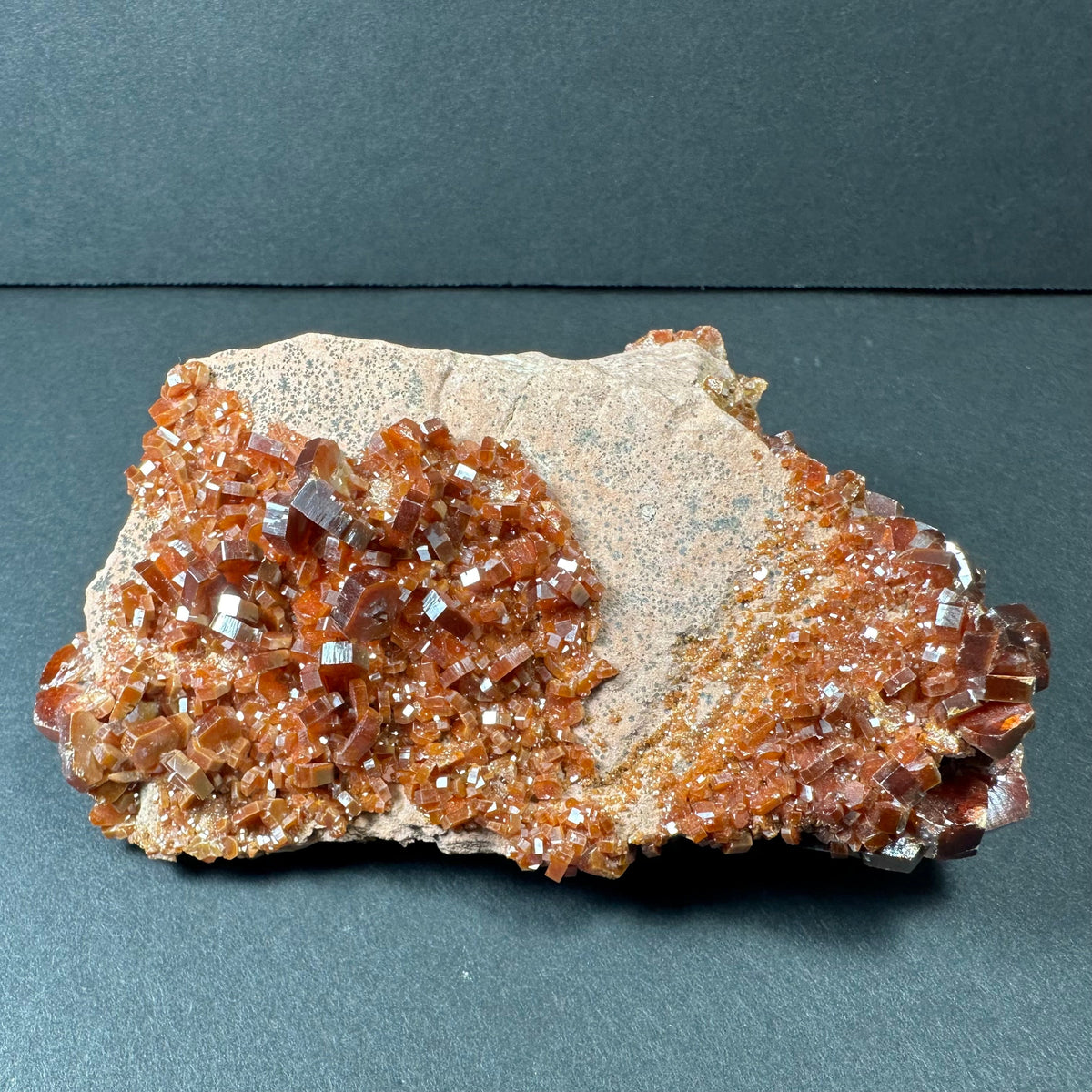 Vanadinite Cluster on Matrix from Mibladen, Morocco