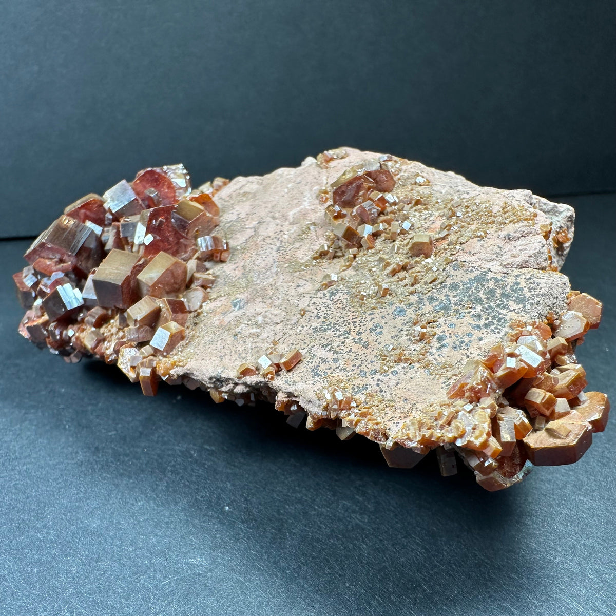 Vanadinite Cluster on Matrix from Mibladen, Morocco