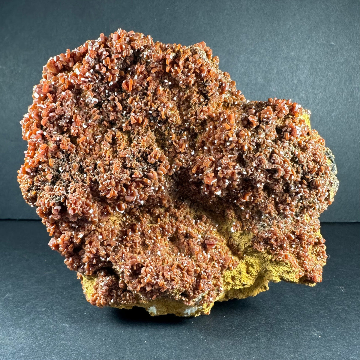 Vanadinite Crystals on Matrix from Morocco