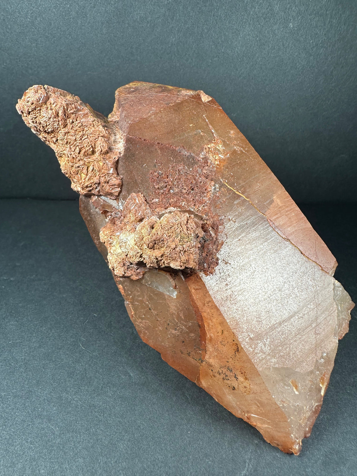 Tangerine Quartz Cluster Atlas mountains, Morocco