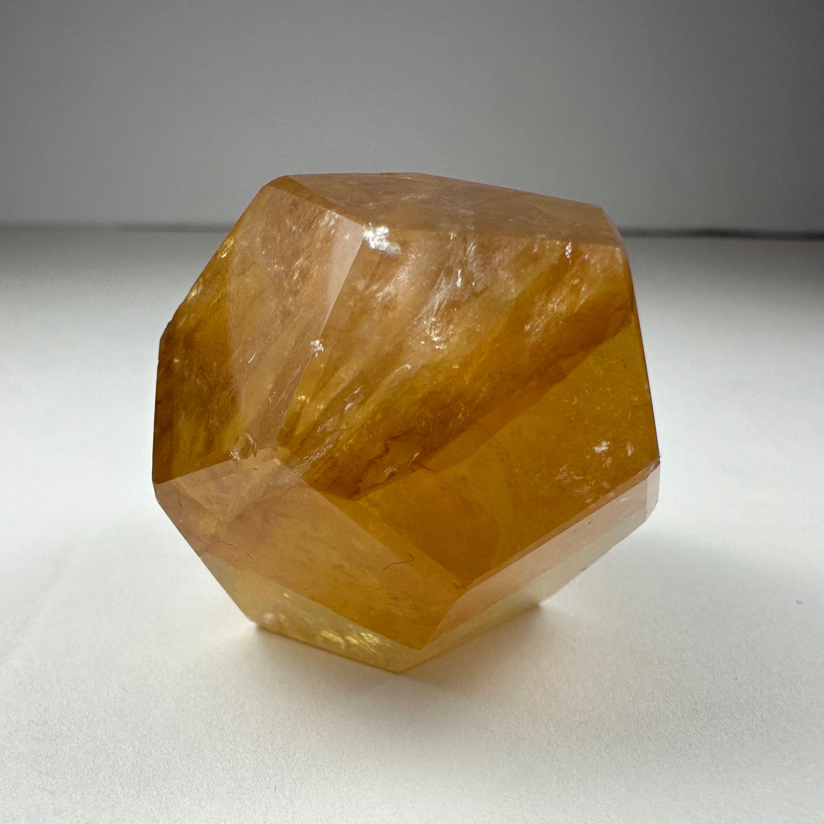 Yellow Hematoid Quartz Dodecahedron Carving from Brazil