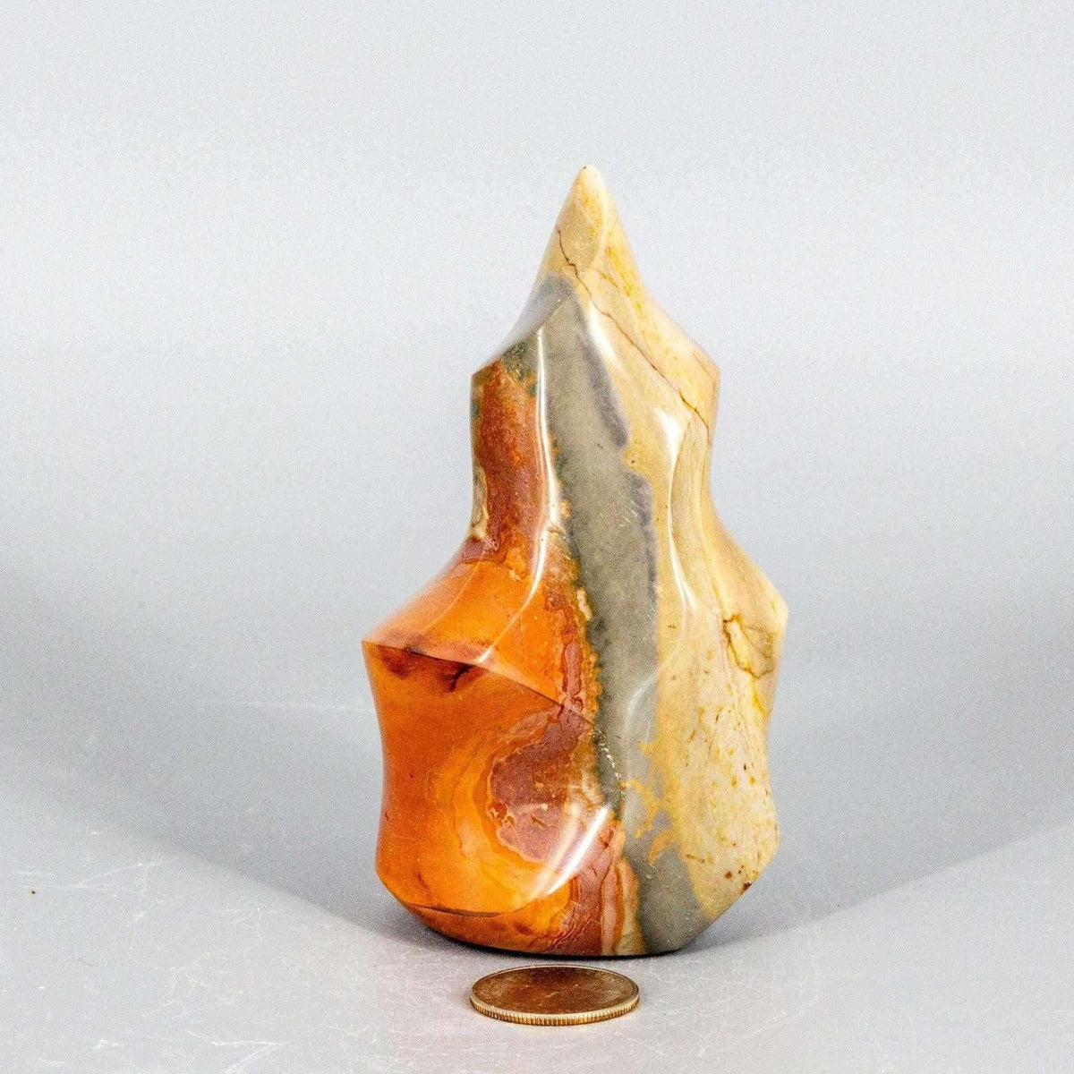 Polychrome Jasper Crystal Flame Polished Madagascar
