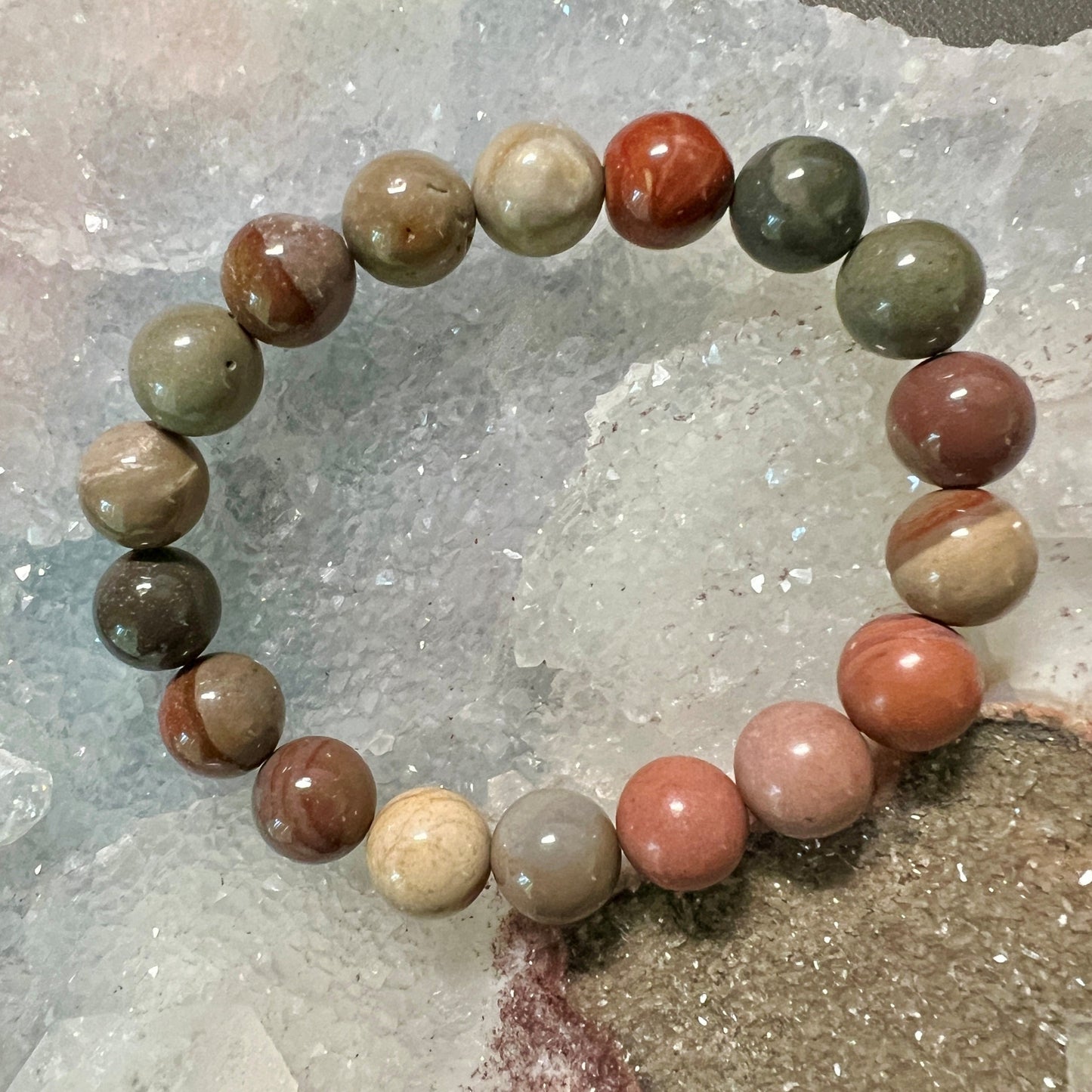 Polychrome Jasper Protection Beaded Bracelet