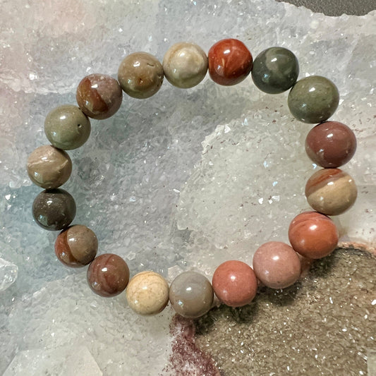 Polychrome Jasper Protection Beaded Bracelet