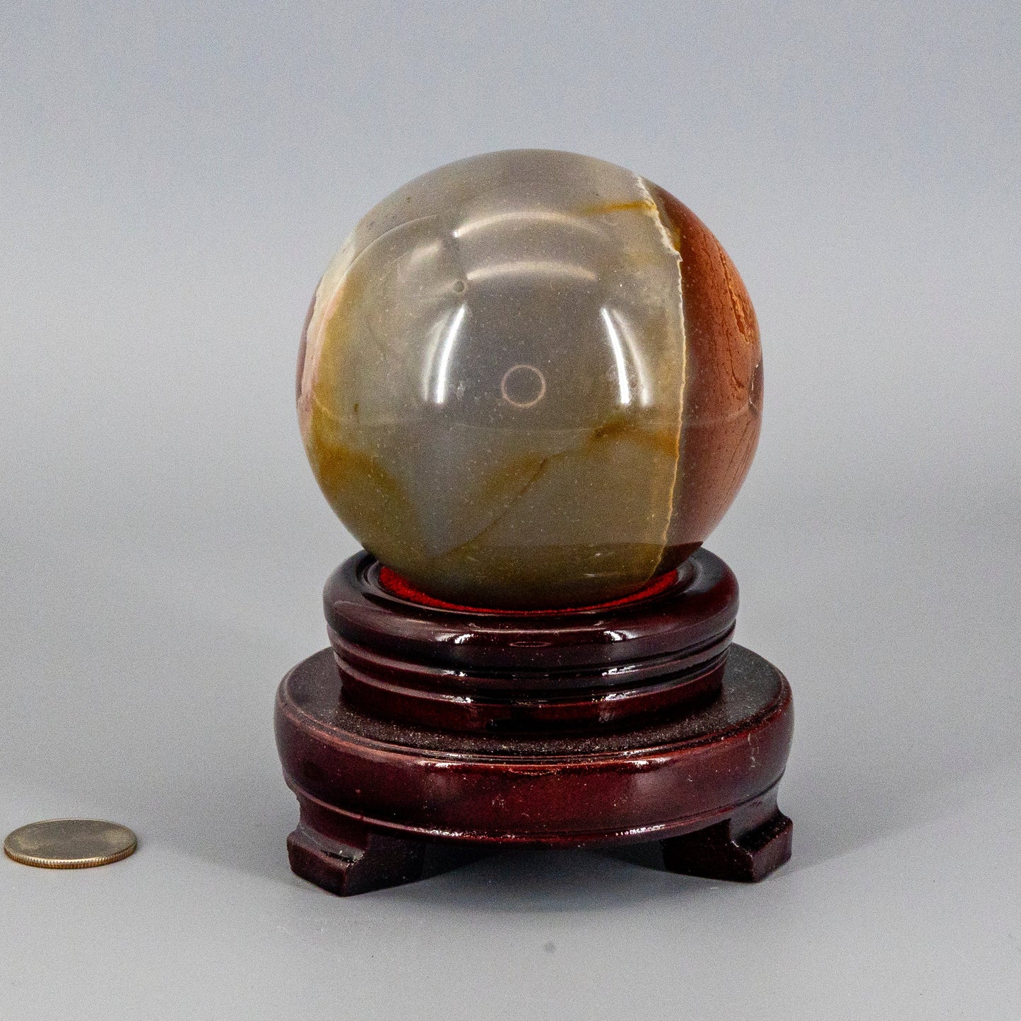 Polychrome Jasper Sphere w/t Stand 85mm