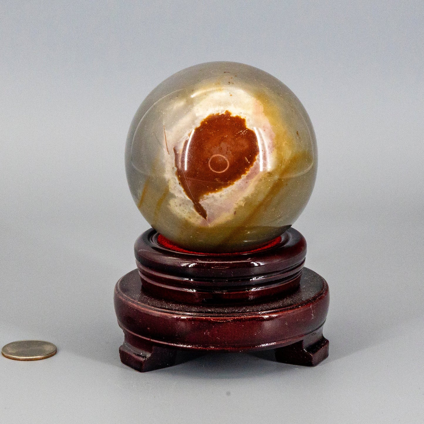 Polychrome Jasper Sphere w/t Stand 85mm