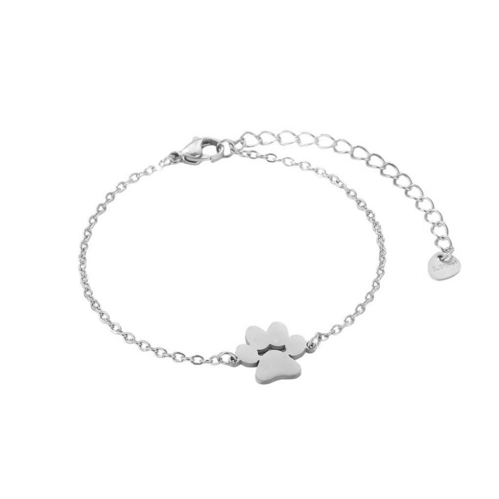 PurePaw Link Chain Paw Cutout Charm Bracelet