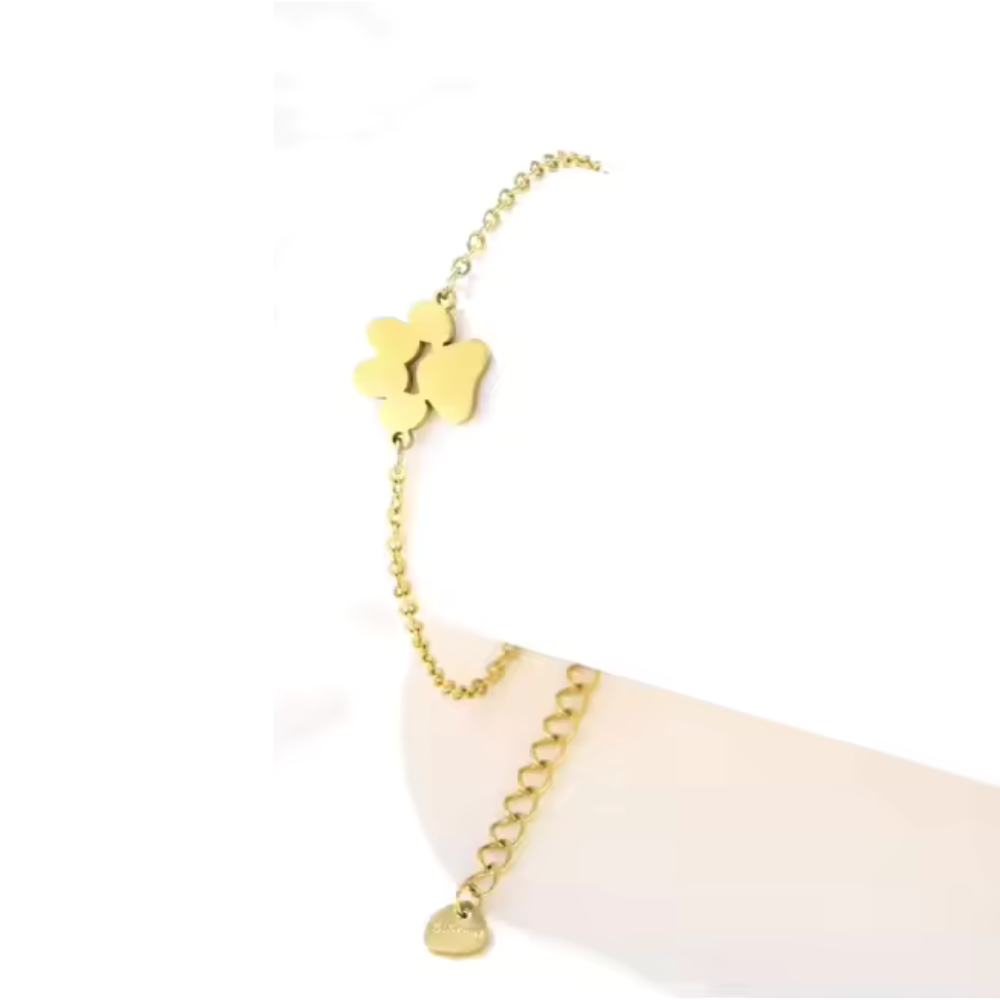 PurePaw Link Chain Paw Cutout Charm Bracelet