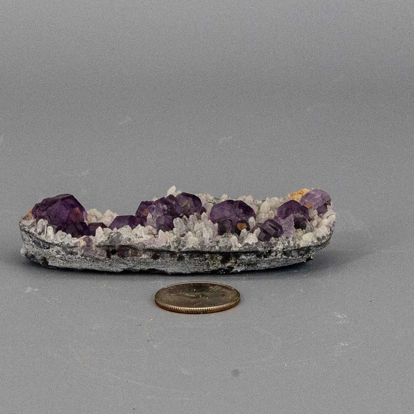 Purple Fluorite Cubes on Calcite "Nubbies"