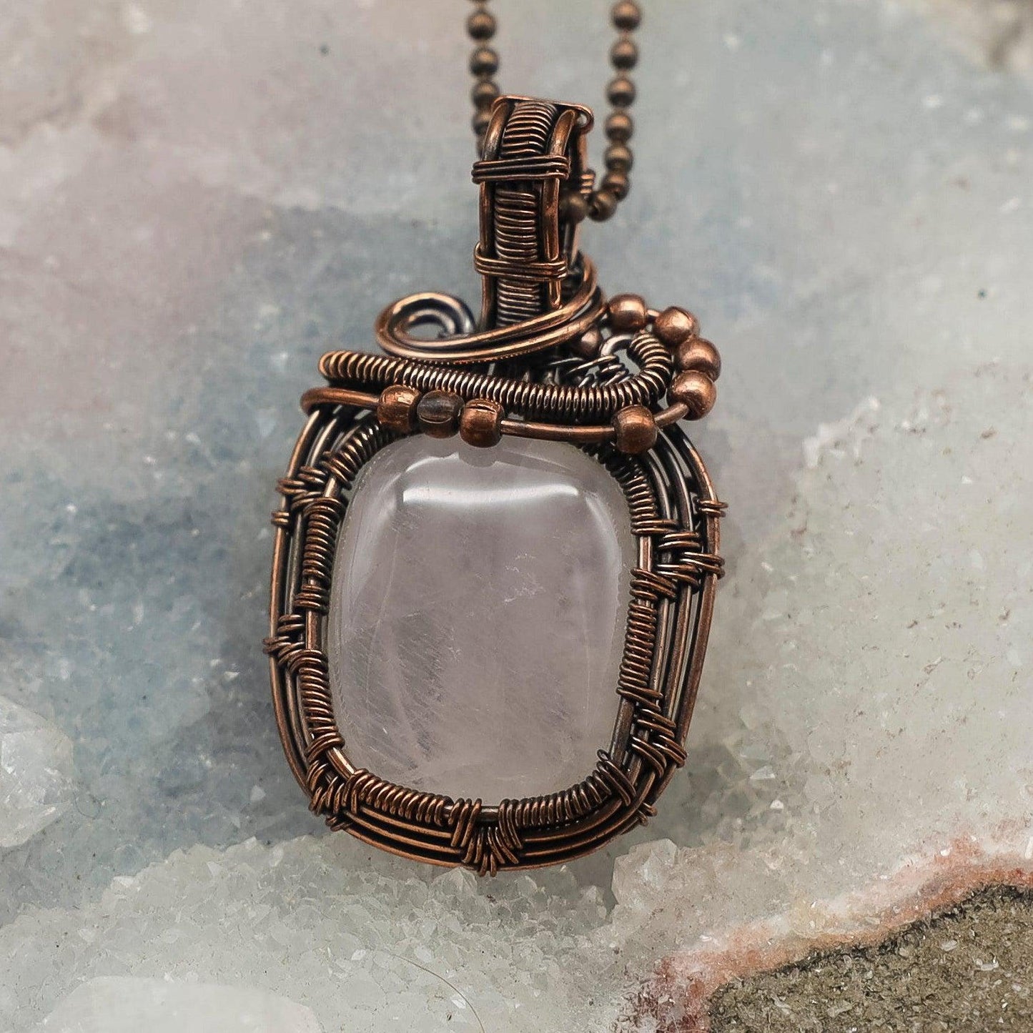 Quartz Wire Wrap Crystal Pendant - Master Healer