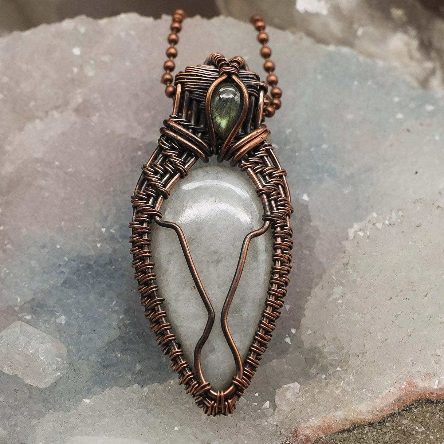 Quartz Wire Wrap Crystal Pendant - Universal Healer