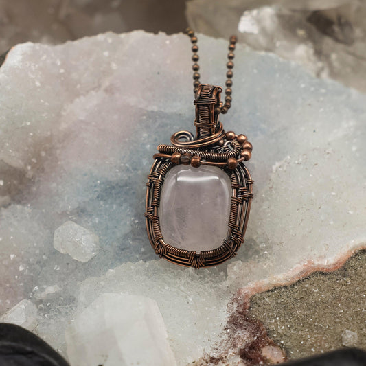 Quartz Wire Wrap Crystal Pendant