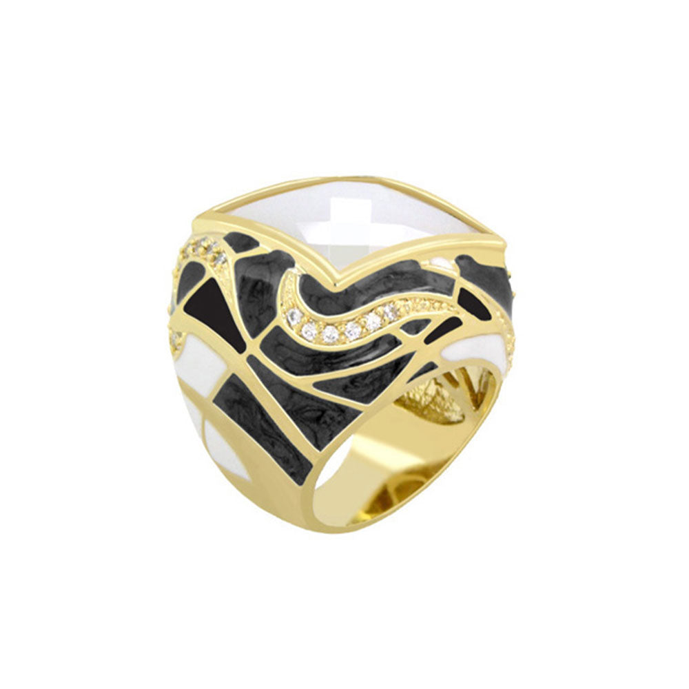 Bold Splash On Cocktail Ring