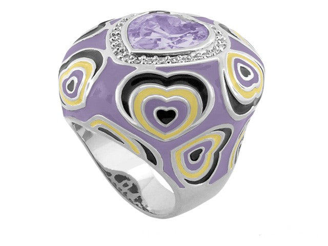 Retro Hearts Ring