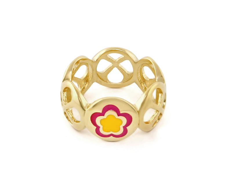 Falling Flowers Ring Band