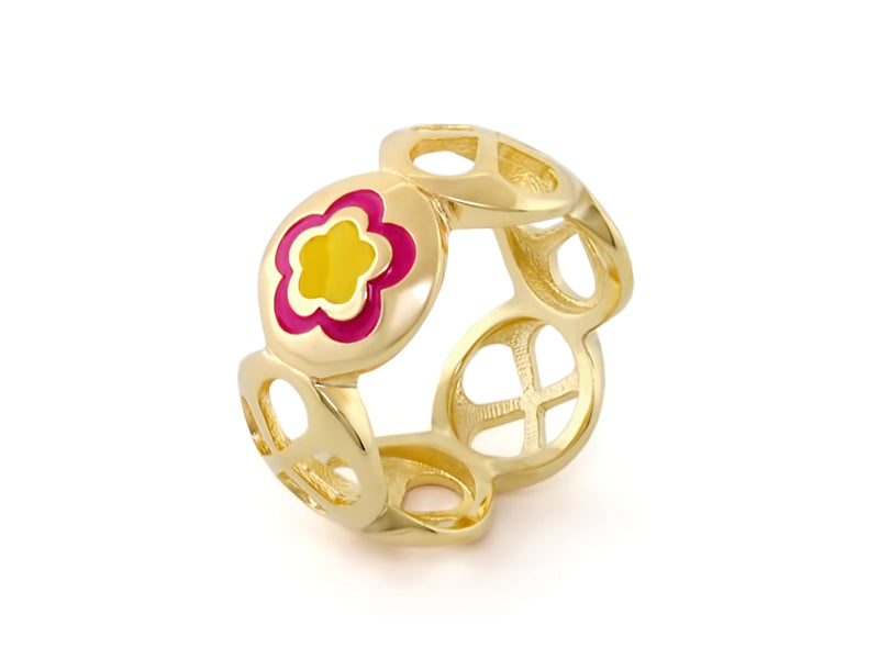 Falling Flowers Ring Band