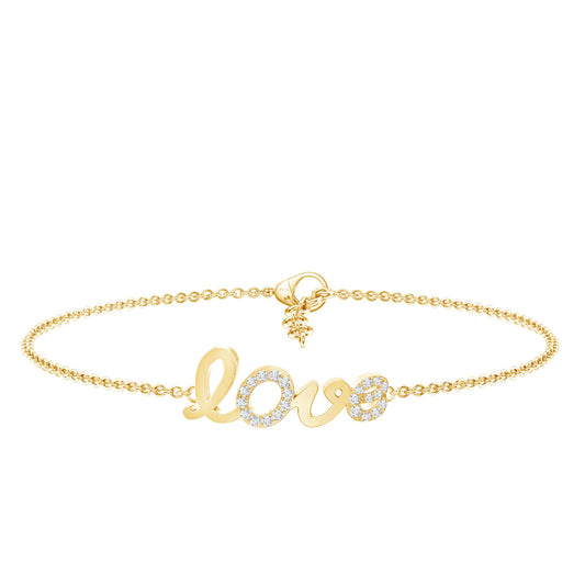 Certified Diamond Love Chain Bracelet