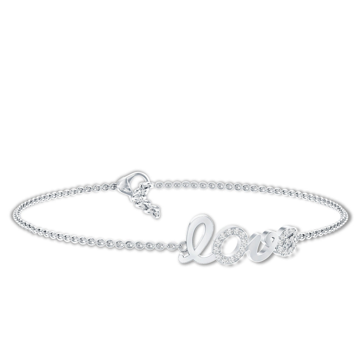 Certified Diamond Love Chain Bracelet