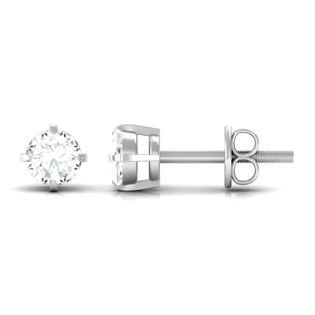 0.18 CT Natural Round Diamond Solitaire Stud Earrings