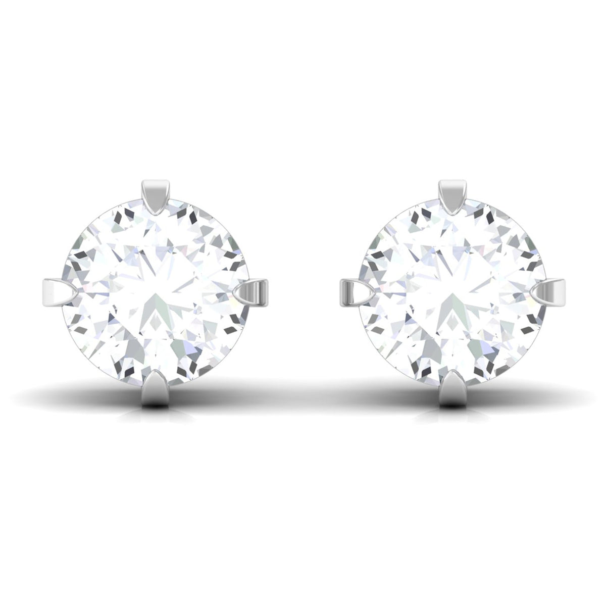 0.18 CT Natural Round Diamond Solitaire Stud Earrings
