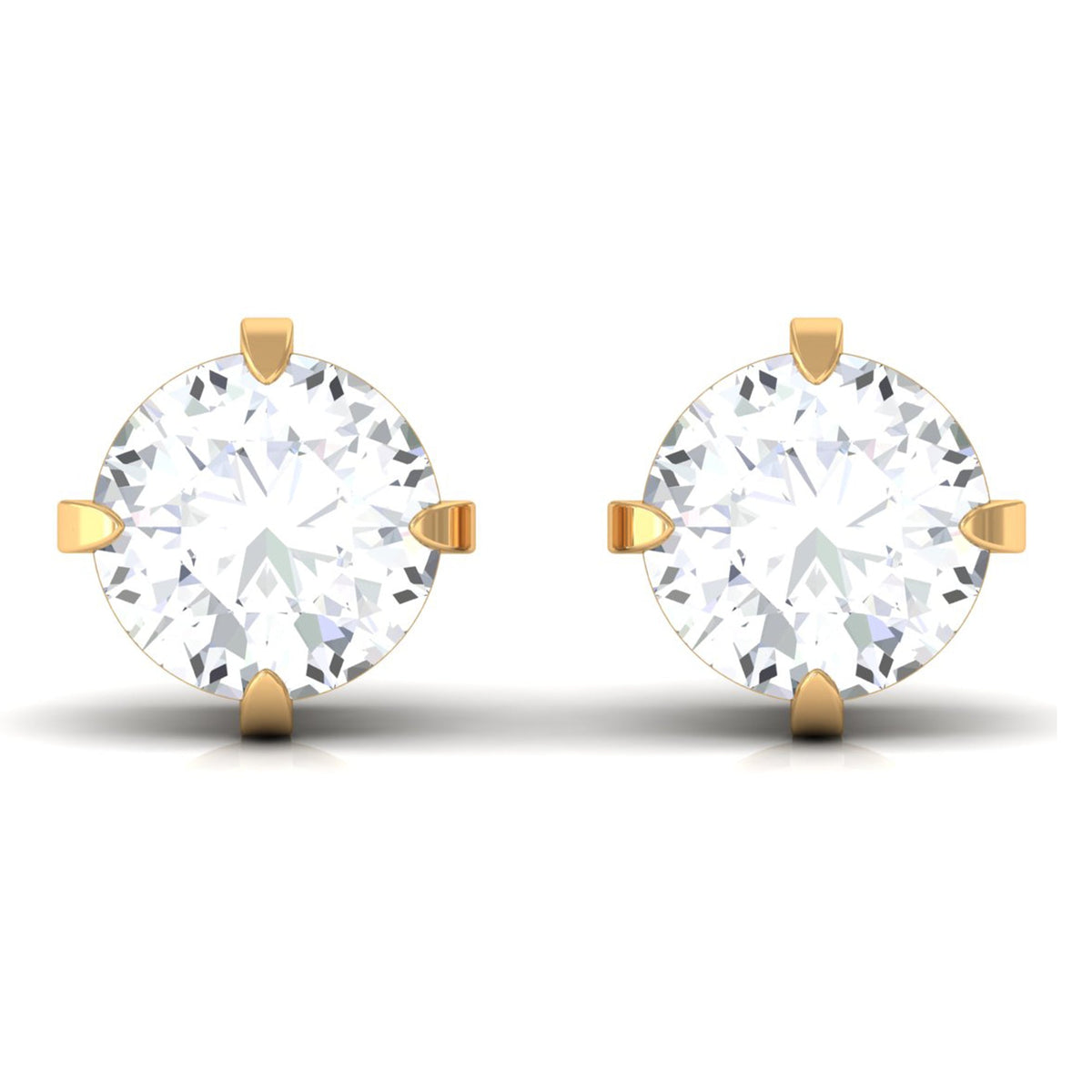 0.18 CT Natural Round Diamond Solitaire Stud Earrings