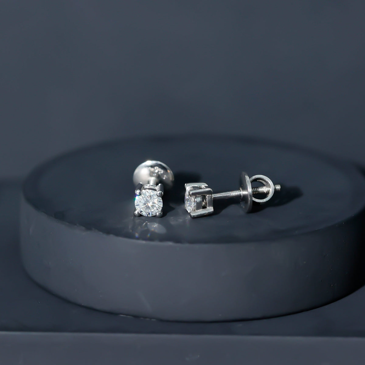 0.5 Carat Certified Lab Grown Diamond 4 Prong Stud Earrings