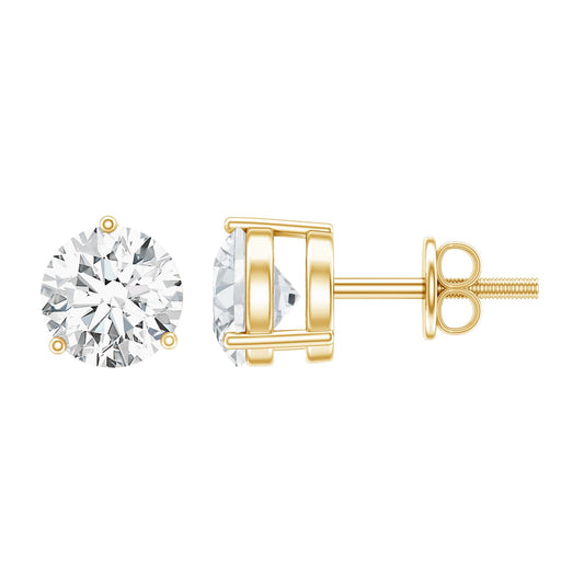 0.63 Carat Round Moissanite Stud Earrings