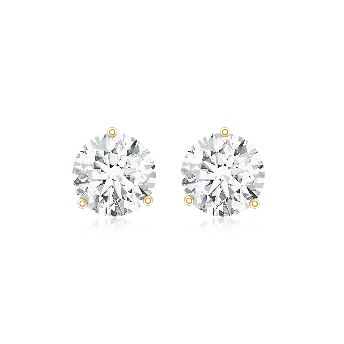 0.63 Carat Round Moissanite Stud Earrings