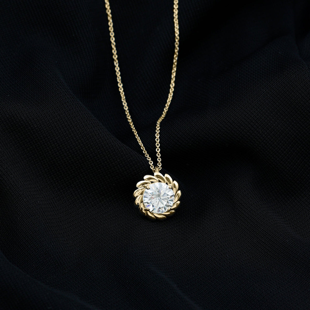 2 Carat Lab Grown Diamond Solitaire Necklace For Women