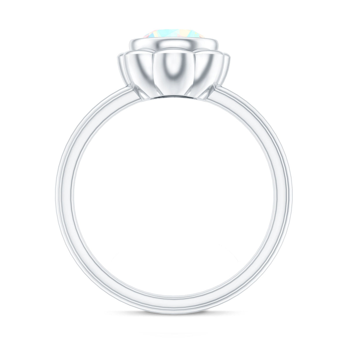 1.6 Carat Ethiopian Opal Engagement Ring for Women
