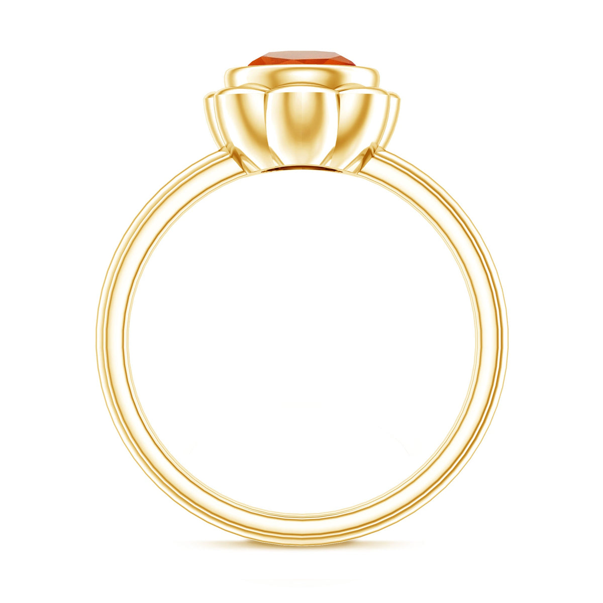 1.6 Carat Real Fire Opal Flower Engagement Ring