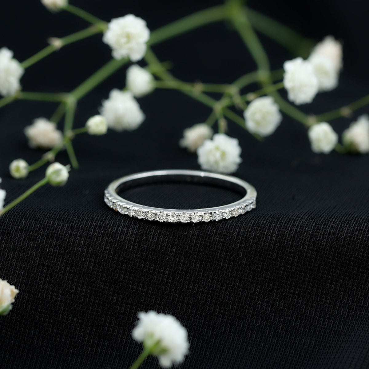 French Pave Diamond Eternity Wedding Ring