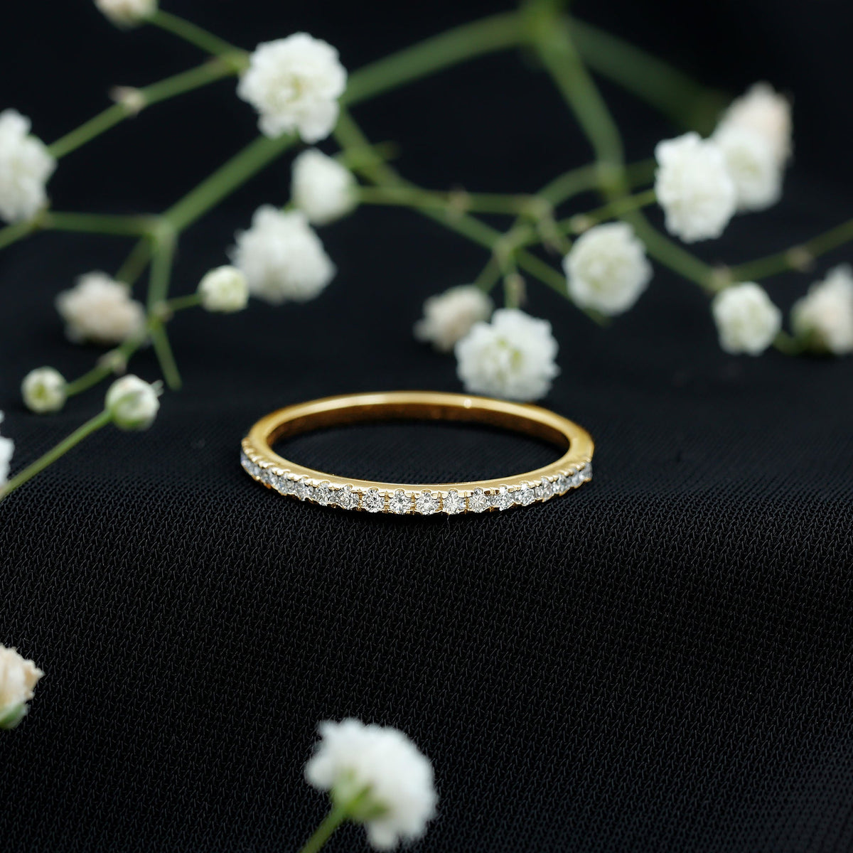 French Pave Diamond Eternity Wedding Ring