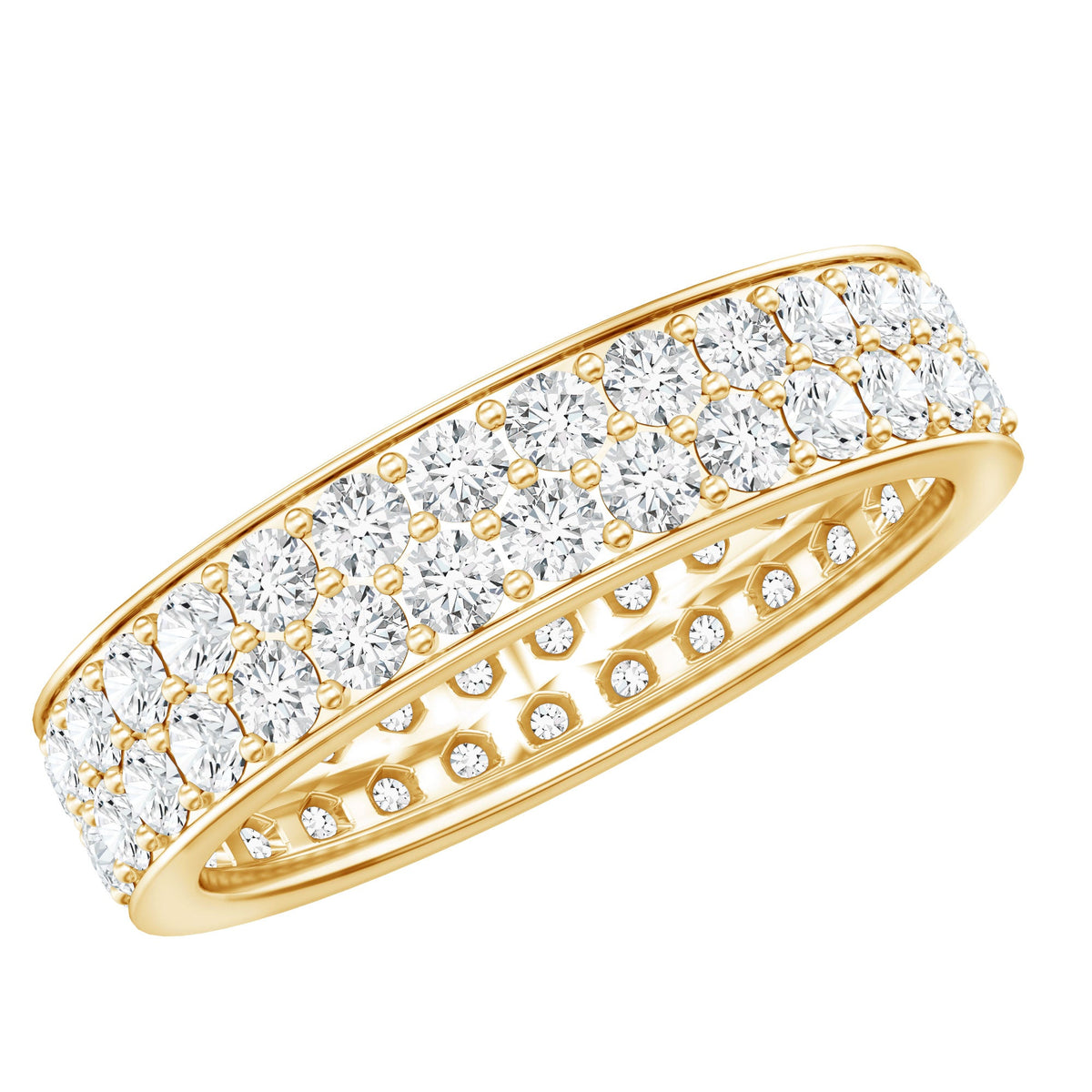 Certified Moissanite Full Eternity Wedding Band For Women