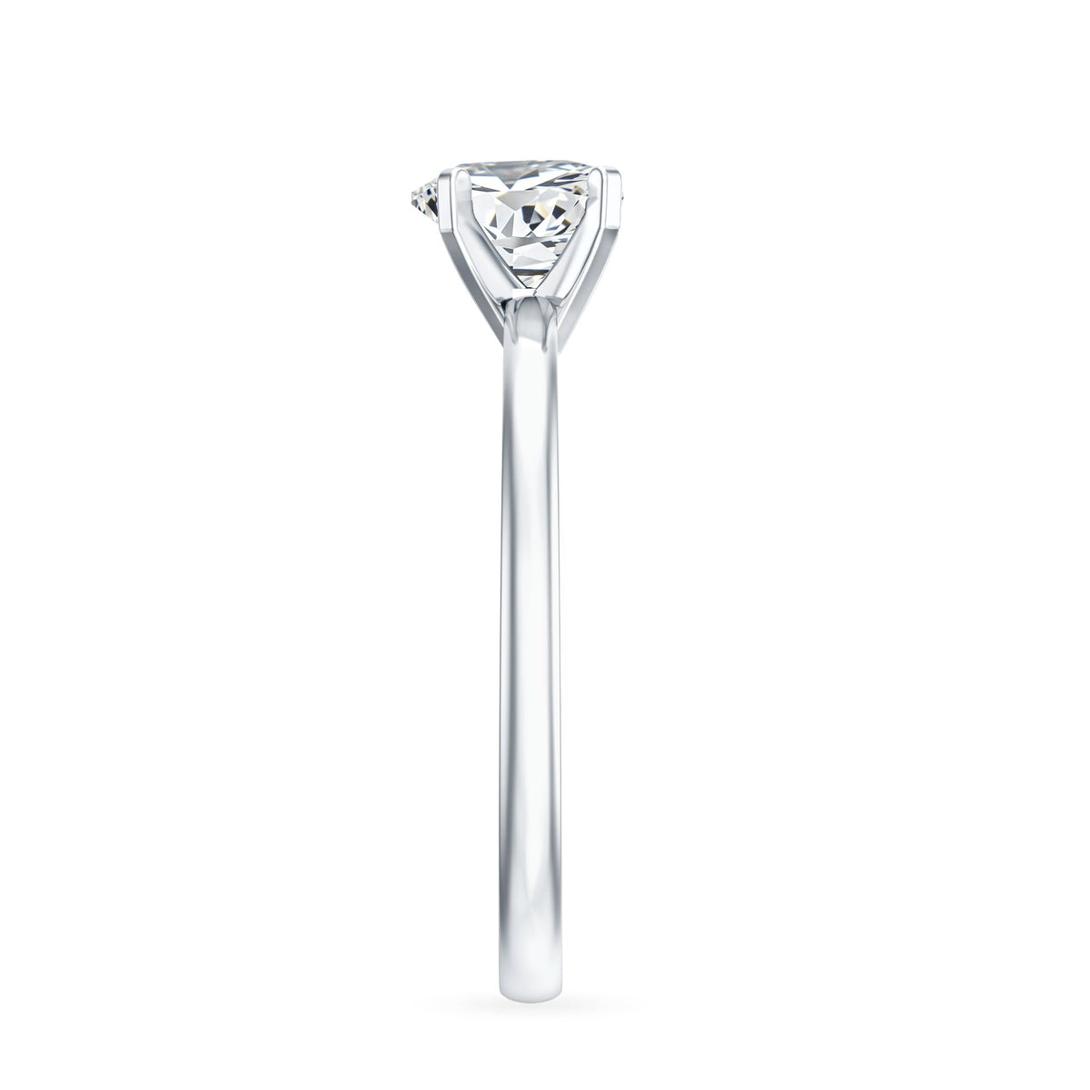 1.5 CT Heart Shape Certified Moissanite Engagement Ring