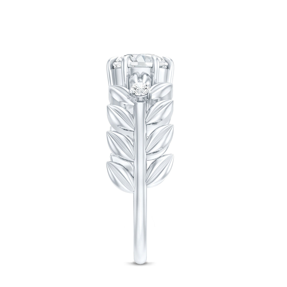 0.9 Carat Lab Grown Diamond Nature Inspired Engagement Ring