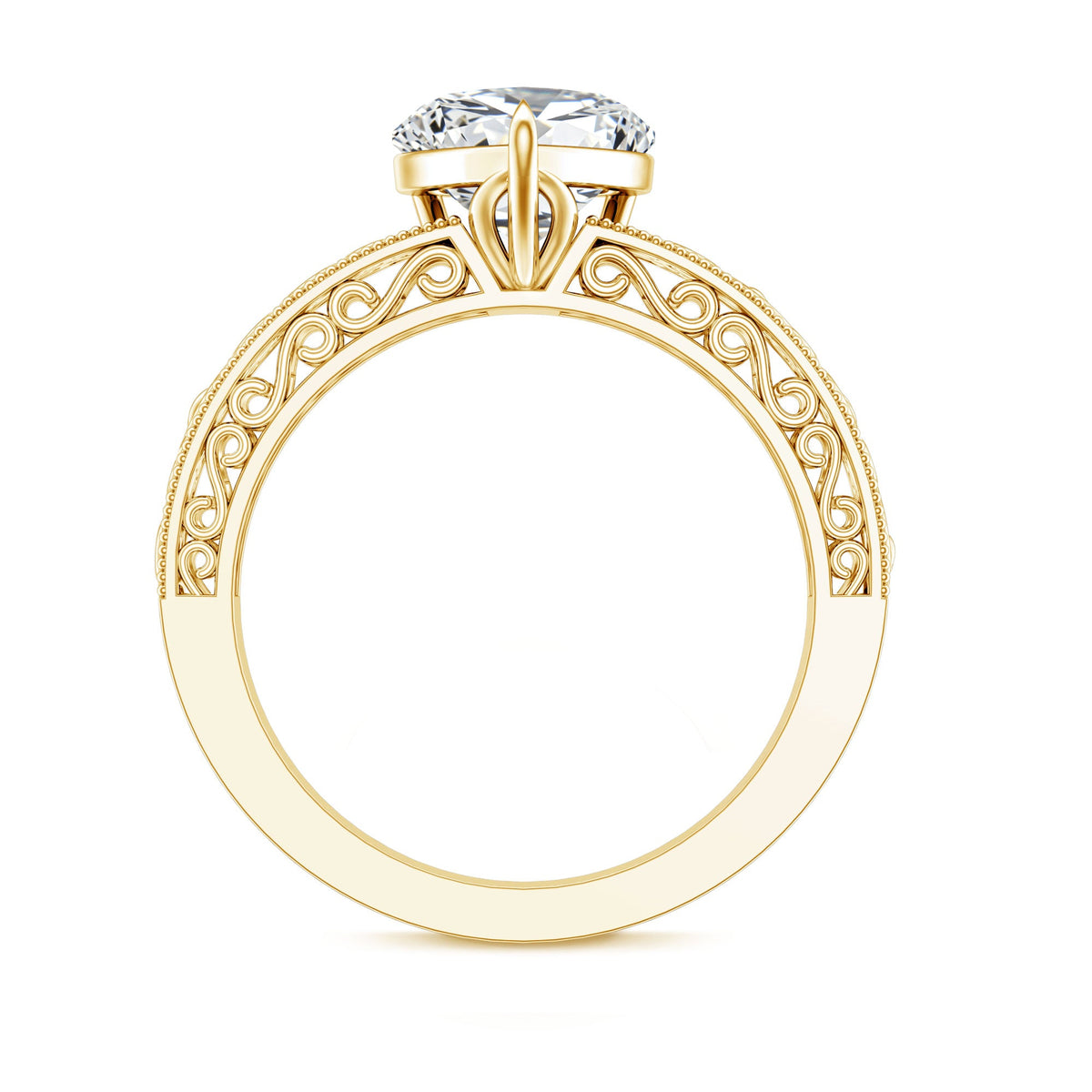 2 Carat Lab Grown Diamond Heart Engagement Ring