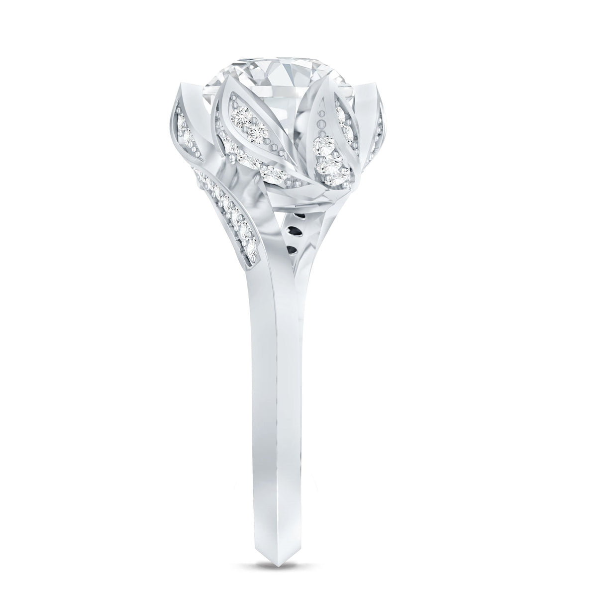 2 Carat Lab Grown Diamond Vintage Floral Engagement Ring