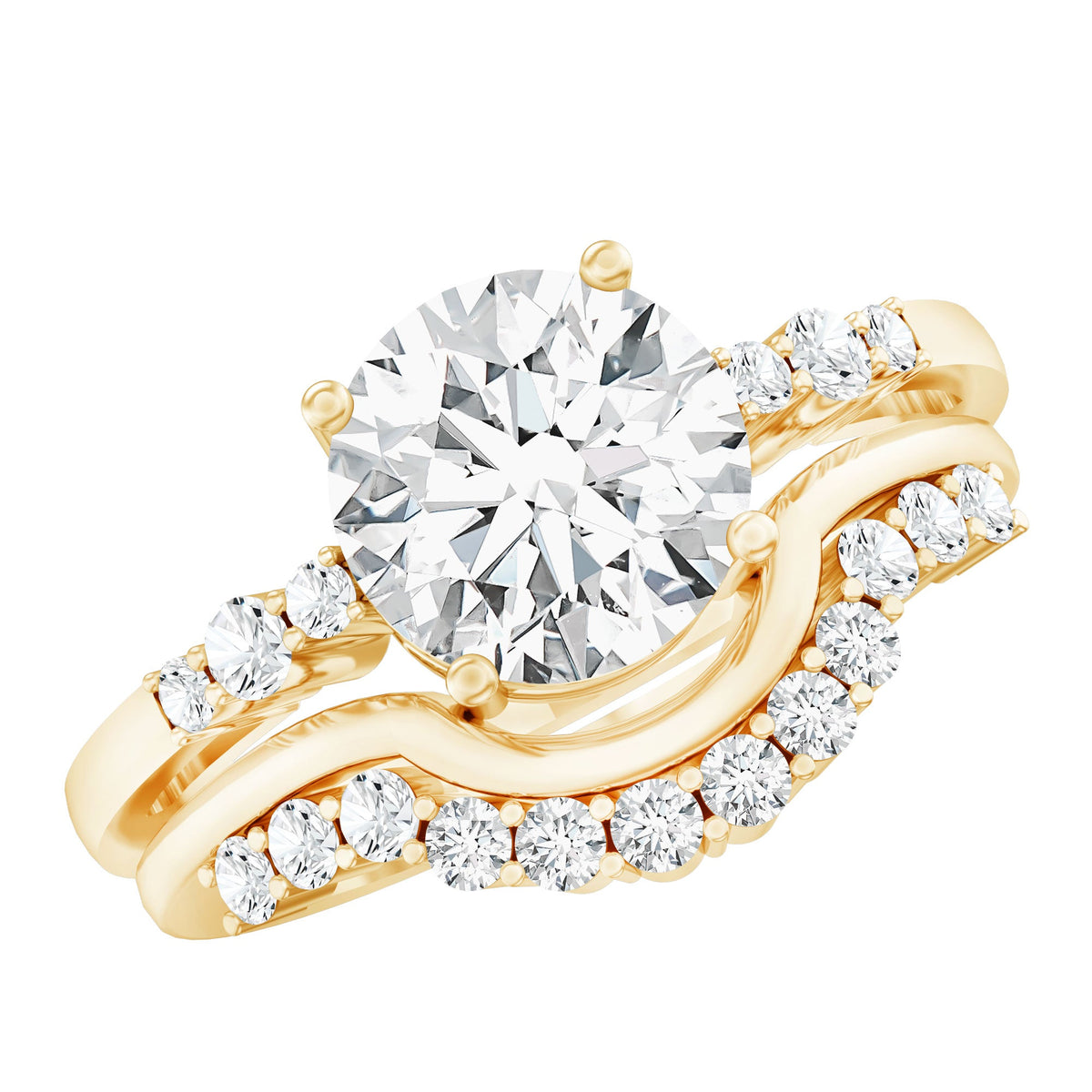 2 Carat IGI Certified Lab Grown Diamond Engagement Ring with Wedding Band