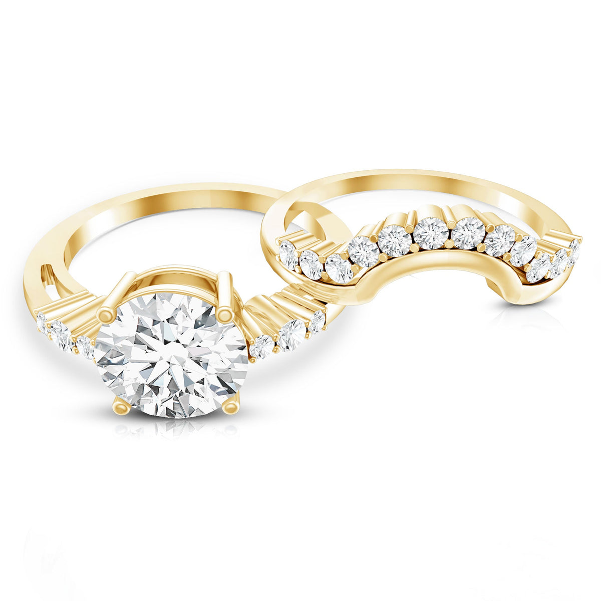 2 Carat IGI Certified Lab Grown Diamond Engagement Ring with Wedding Band