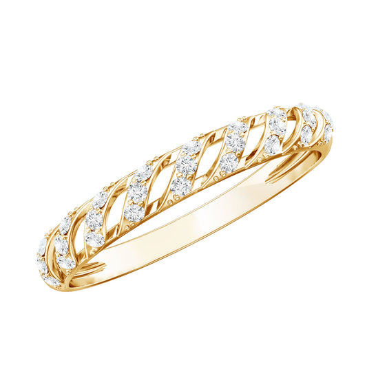 Elegant Round Shape Diamond Half Eternity Ring