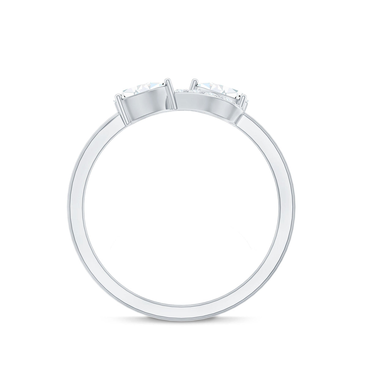 Brilliant Cut Moissanite Infinity Promise Ring for Her