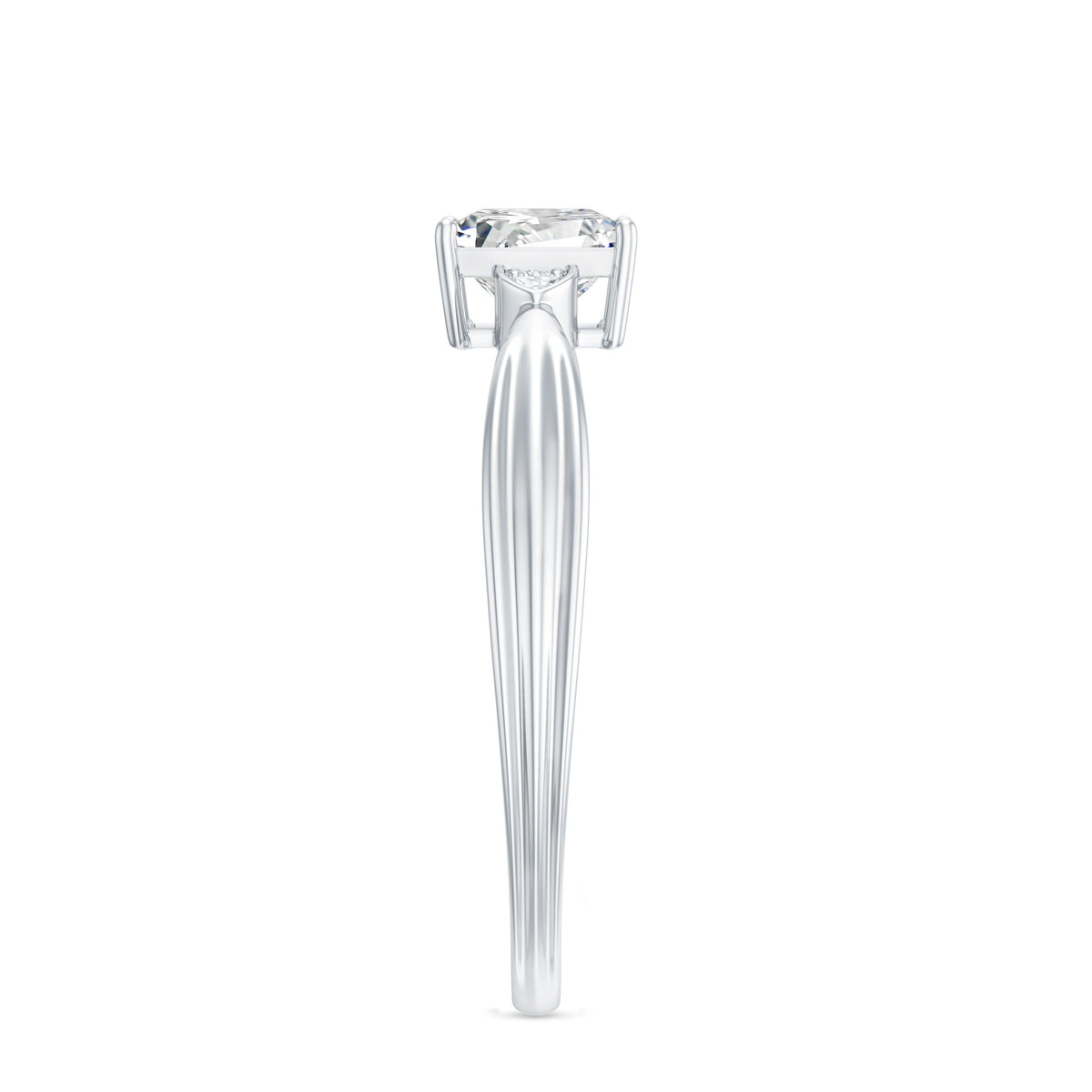 0.8 Carat Princess Cut Lab Grown Diamond Solitaire Promise Ring